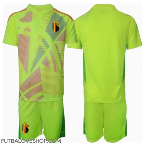 Dres Belgicko Brankarsky Preč pre deti ME 2024 Krátky Rukáv (+ trenírky)